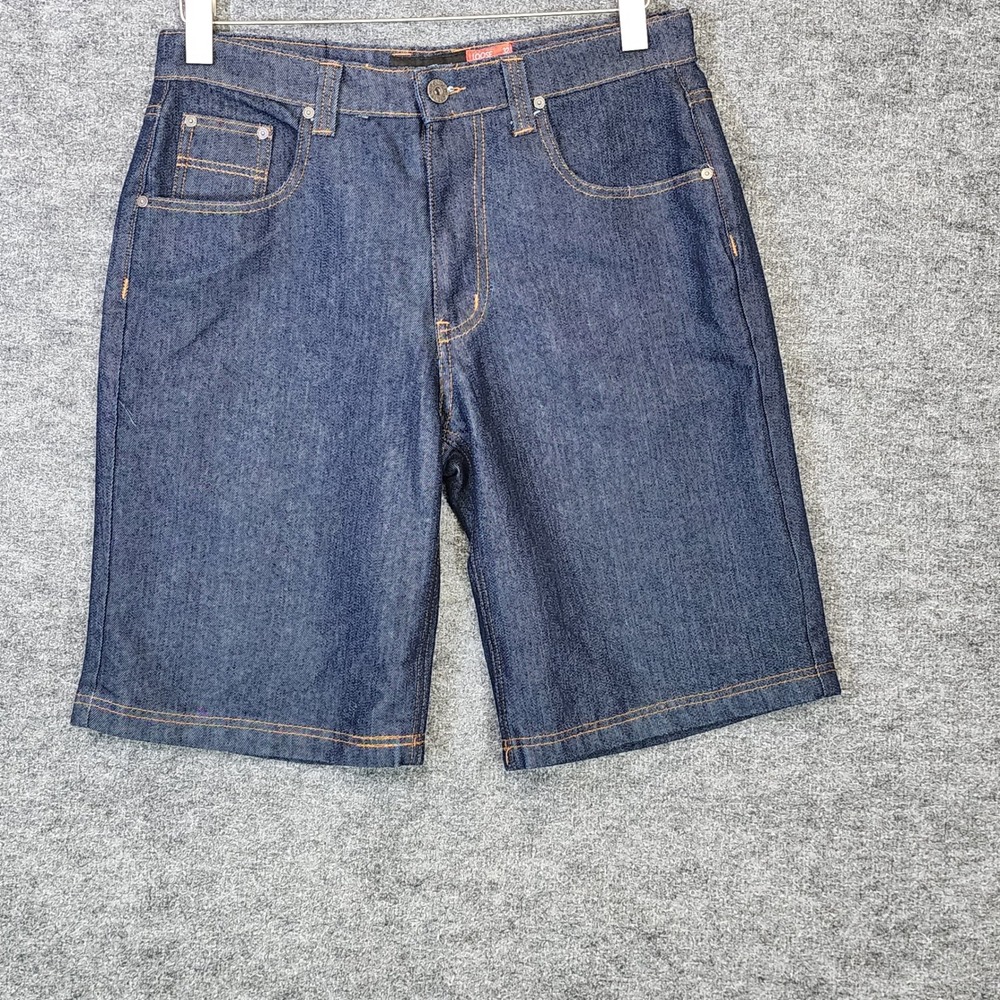 Kayden K Denim Shorts Mens Size 32 Blue Denim Loose Fit Dark Wash Casual‎